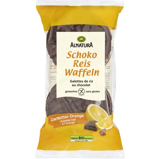 Markt Verkauf -Markt Verkauf alnatura bio schoko reis waffeln zartbitter orange 100g