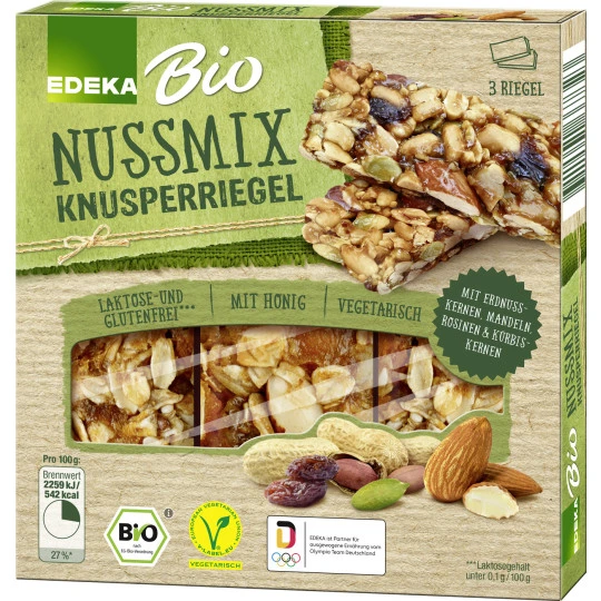 Bio Knusperriegel Nussmix 3ST 75G 3 Bio Knusperriegel Nussmix 3ST 75G