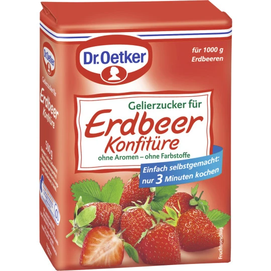 Dr. Oetker Gelierzucker Für Erdbeerkonfitüre 500G 3 Dr. Oetker Gelierzucker Für Erdbeerkonfitüre 500G