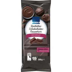 Zartbitter Schokoladen Couverture 200G