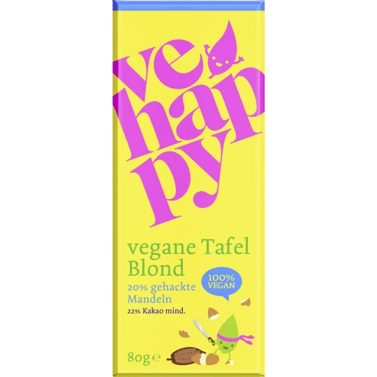 Vegane Tafel Blond 80G 3 Vegane Tafel Blond 80G